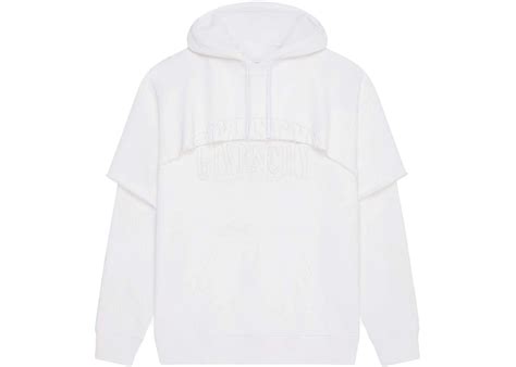 felpa givenchy buchi|Givenchy Double Layered Hoodie In Felpa .